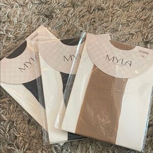Myla London stockings sz medium Set of 3